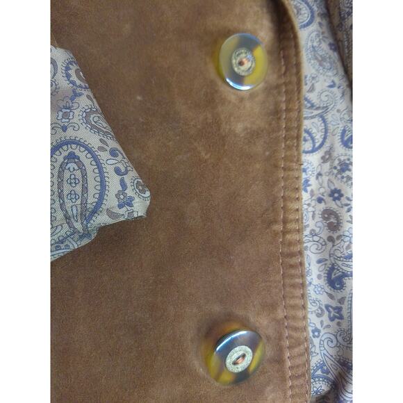 Vintage Vera Pelle Mens Brown Suede Jacket Blazer READ - Picture 6 of 8